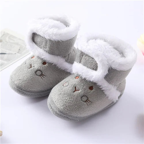 Newborn Baby Girl Boy Shoes First Walkers Winter Thick Warm Infant Baby Shoes Cute Toddler Baby Shoes for Girls Boys 0-9Month