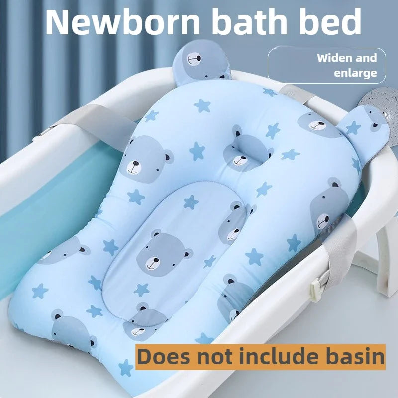 Baby Shower Lying Down Stand Newborn Baby Bath Net Bathtub Sponge Suspended Bath Pad Universal Mesh Bag Does Not Include Basin