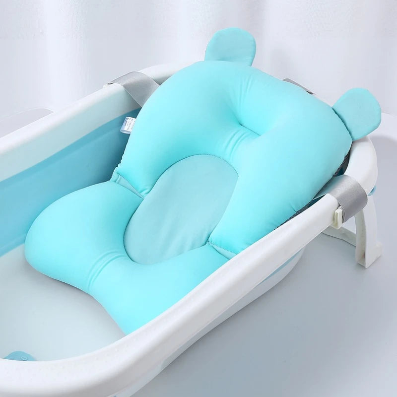 Baby Shower Lying Down Stand Newborn Baby Bath Net Bathtub Sponge Suspended Bath Pad Universal Mesh Bag Does Not Include Basin