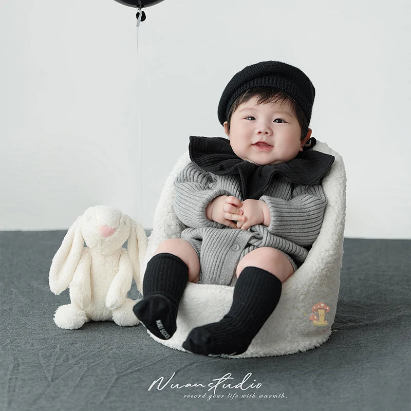 0-1 Month Newborn Photography Props Silicone Sofa Mini Sofa Cover Studio Baby Photography Accessories for Baby Posing Photo Seat